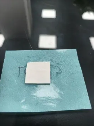 Condition of the boron nitride thermal pad after testing
